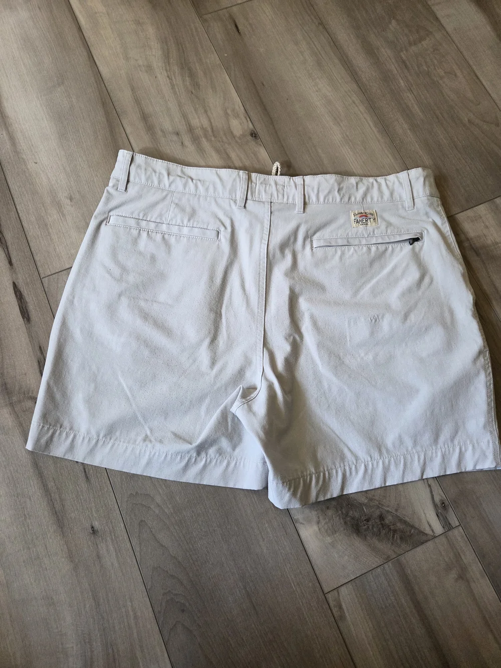 Faherty All-Day Flat-Front Chino Stone Shorts